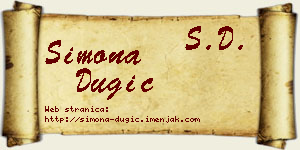 Simona Dugić vizit kartica